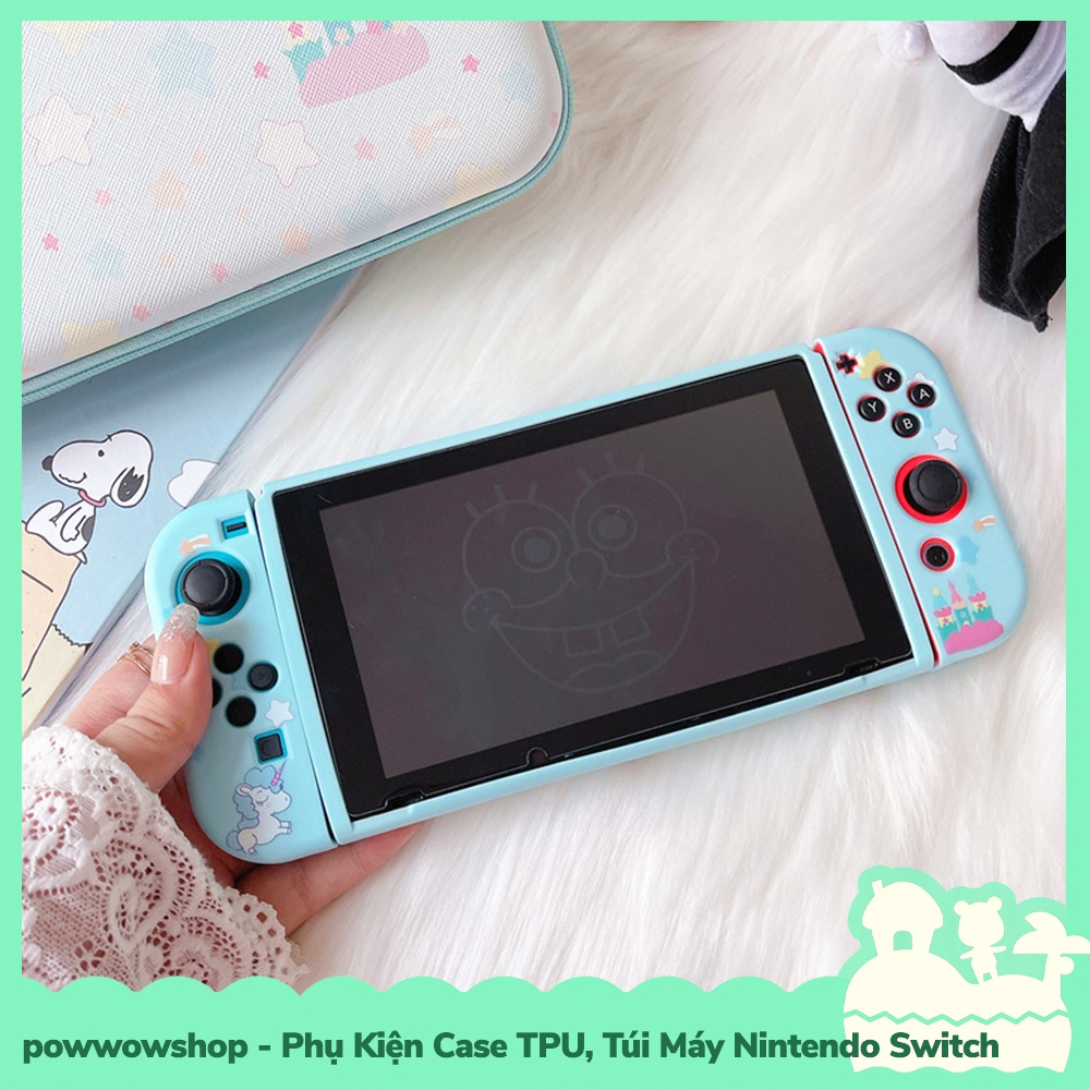 [Sẵn VN - Hỏa Tốc] Phụ Kiện Case Ốp TPU Dẻo, Túi Đựng Máy Cho Máy Game Cầm Tay Nintendo Switch Dream Blue Horse