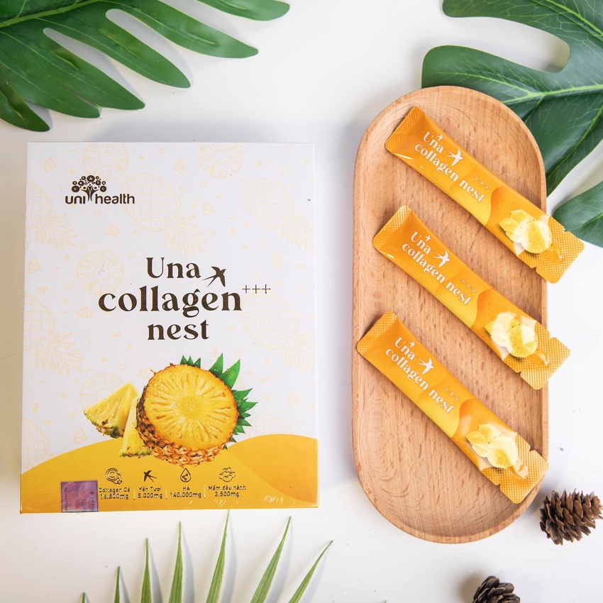 Combo 2 Hộp UNA COLLAGEN +++ NEST HẾT KHÔ HẠN, HỒI XUÂN, TRẺ HÓA VÀ GIẢM SẠM NÁM, TÀN NHANG