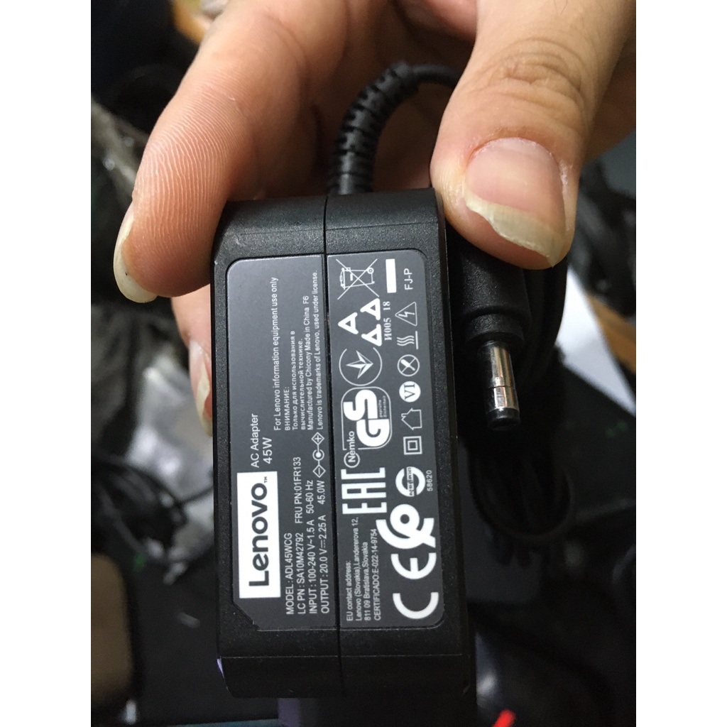 🌟ZIN QUA SỬ DỤNG 🌟Sạc Laptop Lenovo 20V - 2.25A, 45W Đầu Nhỏ Size 4.0×1.7mm