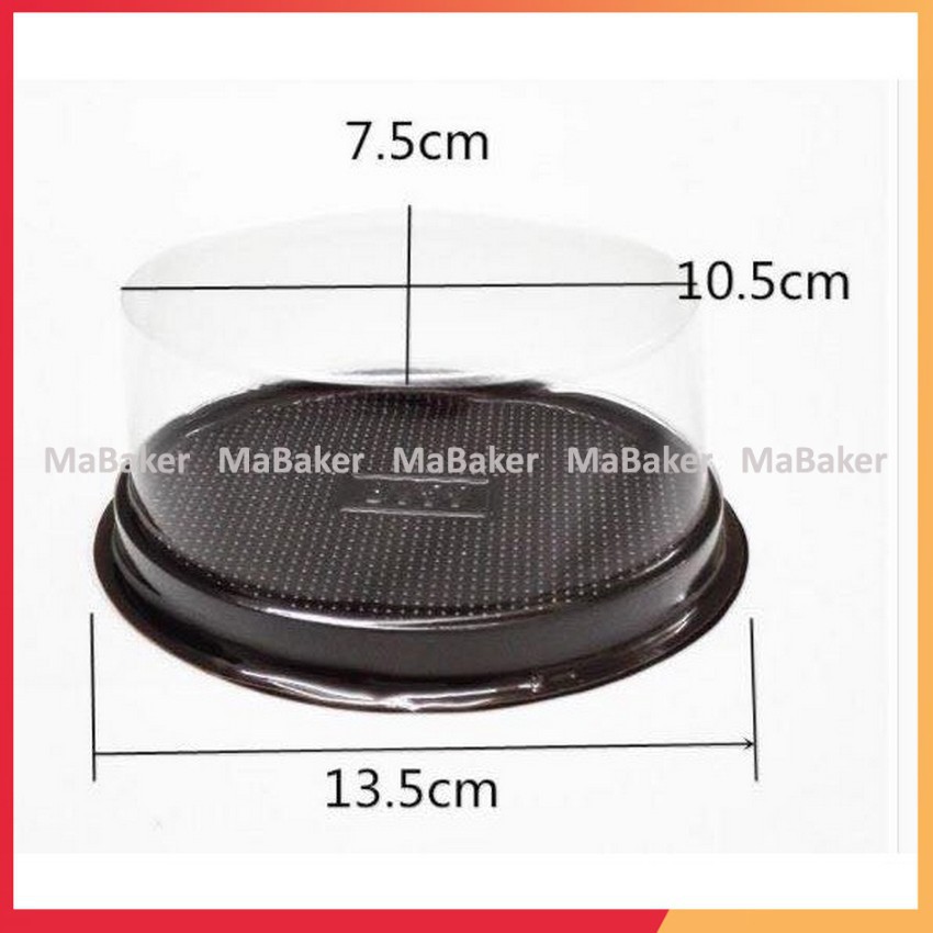 Set 100 hộp đựng bánh F71 hình oval loại tốt, đẹp mắt màu nâu đen  - MaBaker
