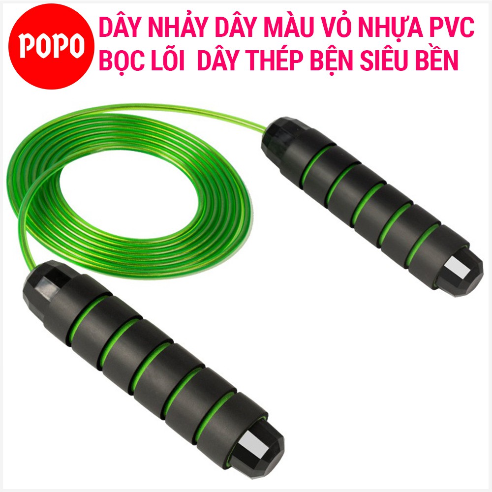 Dây nhảy dây thể dục MÀU POPO TS36C tập thể lực giảm cân giảm mỡ bụng đốt cháy calo, tập luyên kickbox, boxing