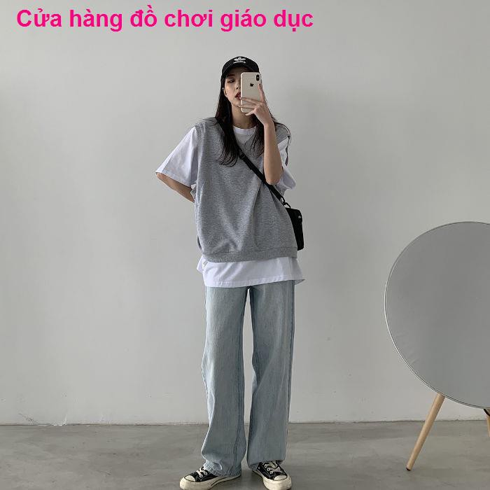 XINH XINH Mùa xuân và hè mới Vest V-cổ Nữ Sinh viên Hàn Quốc Cao đẳng Gió Không tay Top Tide RẺ QUÁ