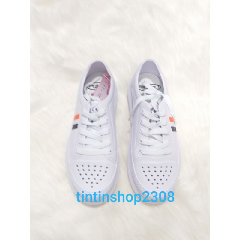 Giày nhựa thể thao trắng siêu nhẹ đế 3 phân thời trang | BigBuy360 - bigbuy360.vn