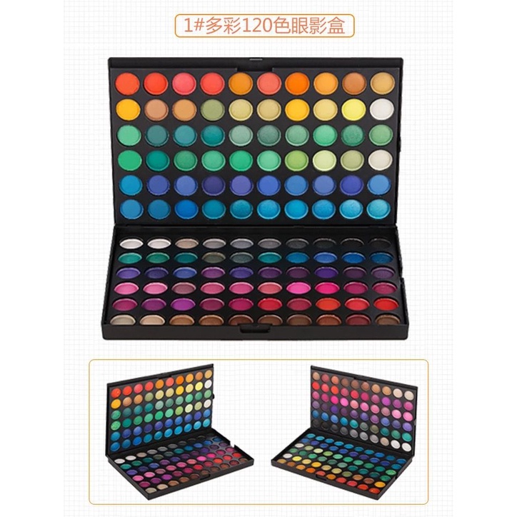 Bảng Phấn Mắt 120 Màu Sắc Hiệu Ứng Lì Ánh Ngọc Trai Trang Điểm Không Lem Nhòe 120 Màu Tùy Chọn Cho Người Mới Bắt Đầu | BigBuy360 - bigbuy360.vn