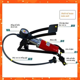 [FREESHIP 50K] Máy Bơm lốp ô tô xe máy có đồng hồ đo áp suất
