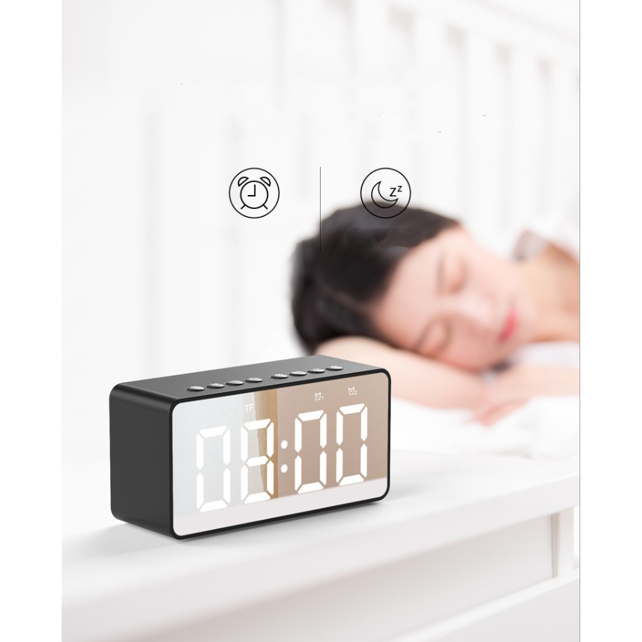 Loa Bluetooth siêu trầm 5.0 Chức năng Đàm Thoại kiêm đồng hồ báo thức tiện ích - Cao Cấp
