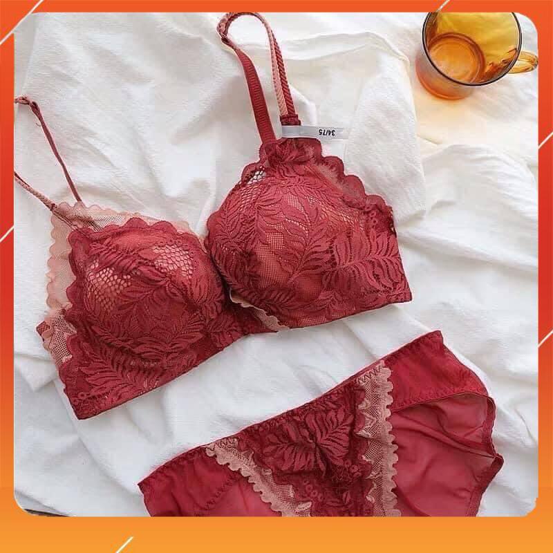 Set bộ đồ lót nữ ren cao cấp áo không gọng cup chéo, đệm mút siêu mềm nâng đẩy tối đa. Mã B19020