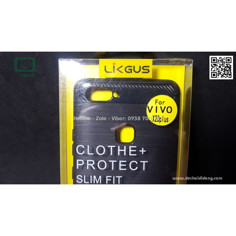 Ốp lưng Vivo X20 Plus Likgus chống sốc vân kim loại