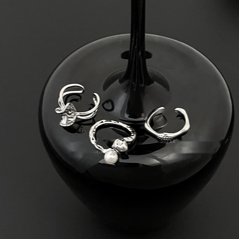 Nhẫn Hở Đính Ngọc Trai Phong Cách Hip Hop Thời Trang Cho Nữ