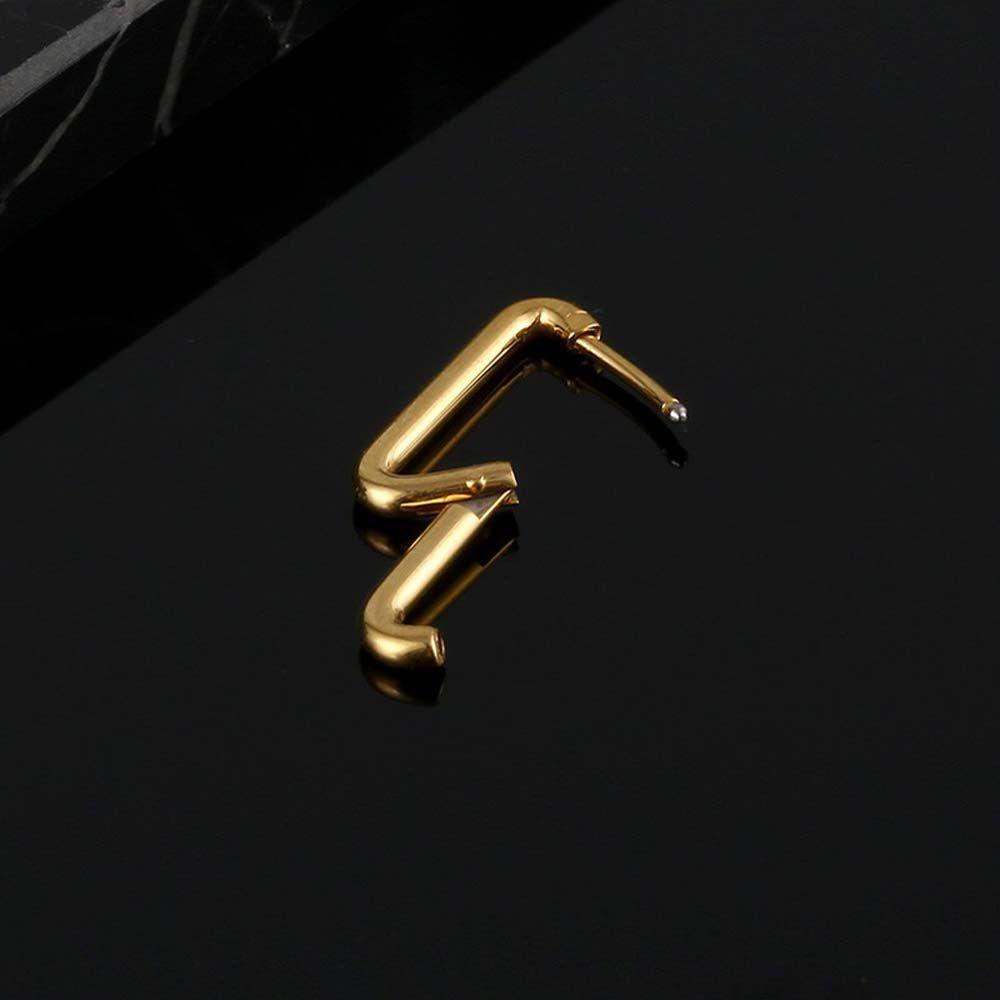 Bông Tai Tròn Bằng Thép Không Gỉ Phong Cách Vintage Dành Cho Nam Nữ