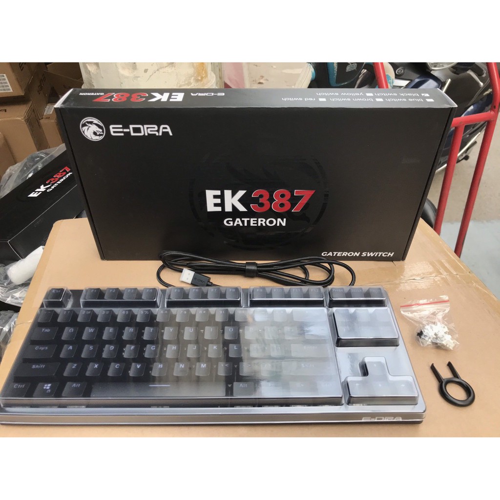 Bàn Phím Cơ Gaming EDRA EK387 LED Gateron Switch Phiên Bản 2021 - BH chính hãng 24 tháng