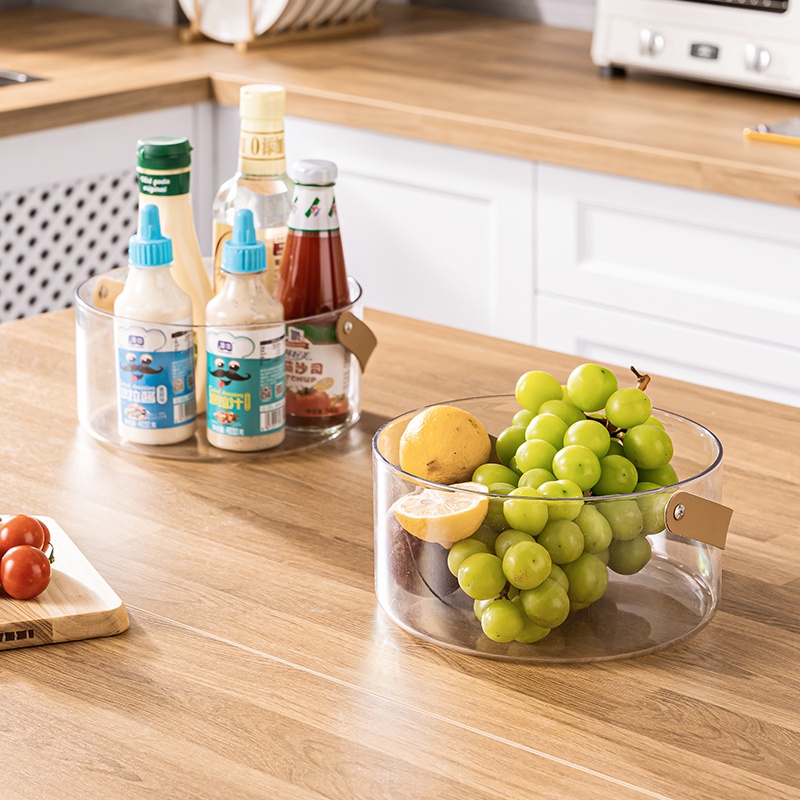 Giỏ Đựng Đá/Đồ Ăn Vặt/Thức Ăn Trái Cây/Salad/Thức Ăn Bằng Tay Cầm Gỗ Sức Chứa Lớn Có Tay Cầm