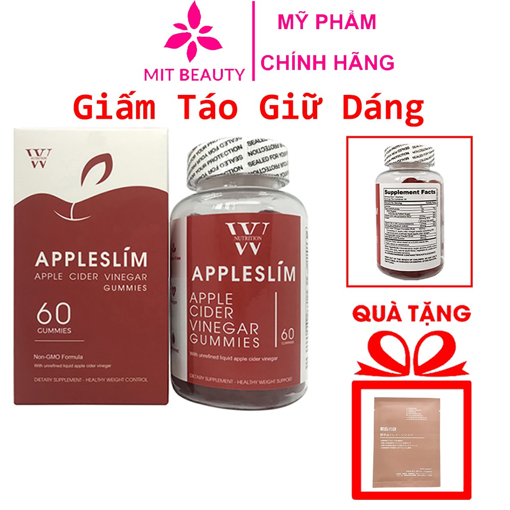Kẹo giấm táo Appleslim hỗ trợ giữ dáng, đẹp da