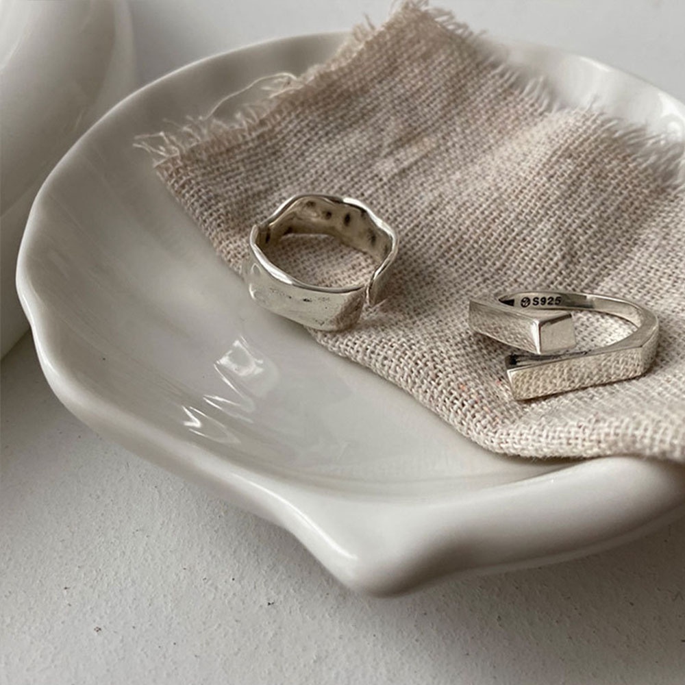 Nhẫn Đeo Tay Kim Loại Thiết Kế Hình Học Thời Trang Hàn Quốc Cho Nữ