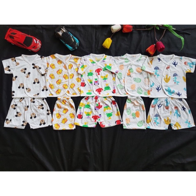 BỘ QUẦN ÁO CỘC SƠ SINH VẢI COTTON THÔNG HƠI XỊN XÒ THOÁNG MÁT MỀM MỊN CHO BÉ
