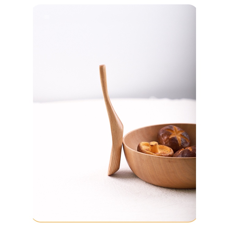 Muỗng gỗ ăn cơm chống nóng Spoon woods 14,5cm -Tonic home