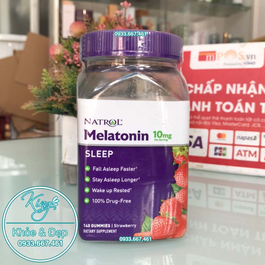 Kẹo Ngủ Melatonin Natrol Gummies 140 Viên