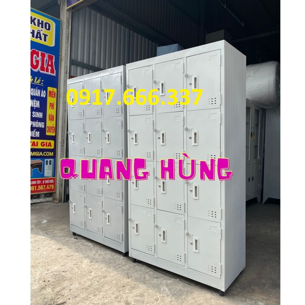 Tủ hồ sơ locker sơn tĩnh điện 12 cửa cao cấp dành cho văn phòng giá rẻ