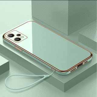 Ốp Điện Thoại TPU Mềm Mạ Màu Macaron Có Dây Đeo Cho OPPO Realme 9i / Realme 9 5G / Realme 9 Pro / Realme 9 Pro+