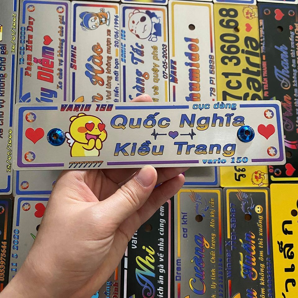 Bảng tên xe AB - WAVE - VARIO - WINNER - Thiết kế theo yêu cầu