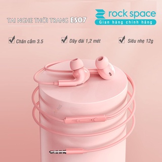 Tai nghe nhét tai có dây Rockspace ES07 có mic nghe nhạc chơi game hàng chính hãng bảo hành 1 năm