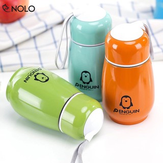 Bình giữ nhiệt inox chống gỉ chim cánh cụt penguin dung tích 300ml