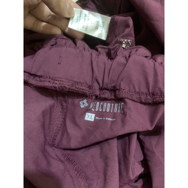 Quần Ống Suông MEDCOUTURE Hàng Xuất Mỹ Chất Vải Xịn Đẹp Đỏ Mận ( Có Bigsize )
