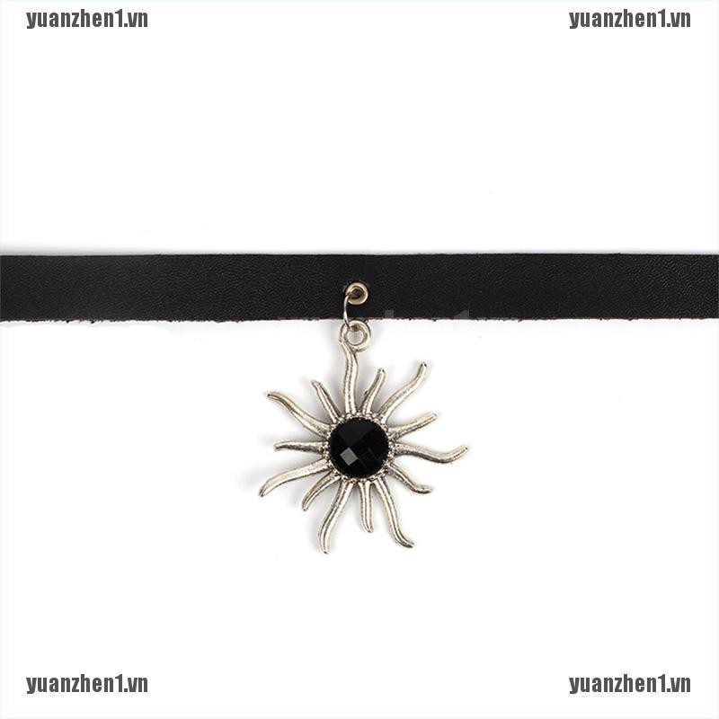 Vòng cổ Choker dây da PU phong cách Punk Gothic cá tính cho nữ