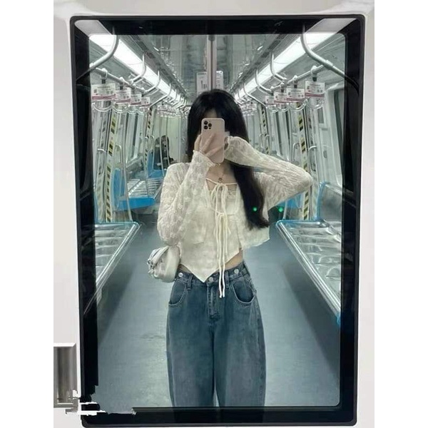 Sét áo 2 dây + áo cadigan hàng QC