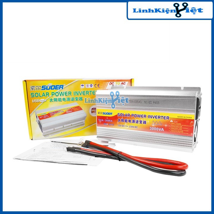 Kích điện SDA 12VDC lên 220VAC Sin Mô Phỏng - 3000W