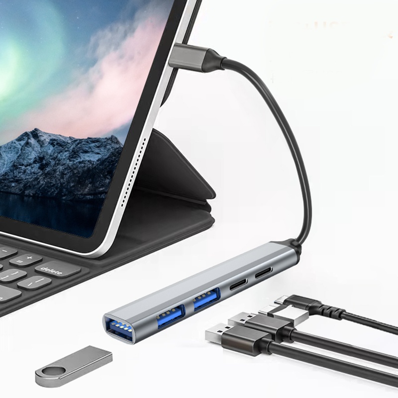 Bộ Chia 5 Cổng USB Type C 1x3.0 + 2x2.0 Cho Máy Tính