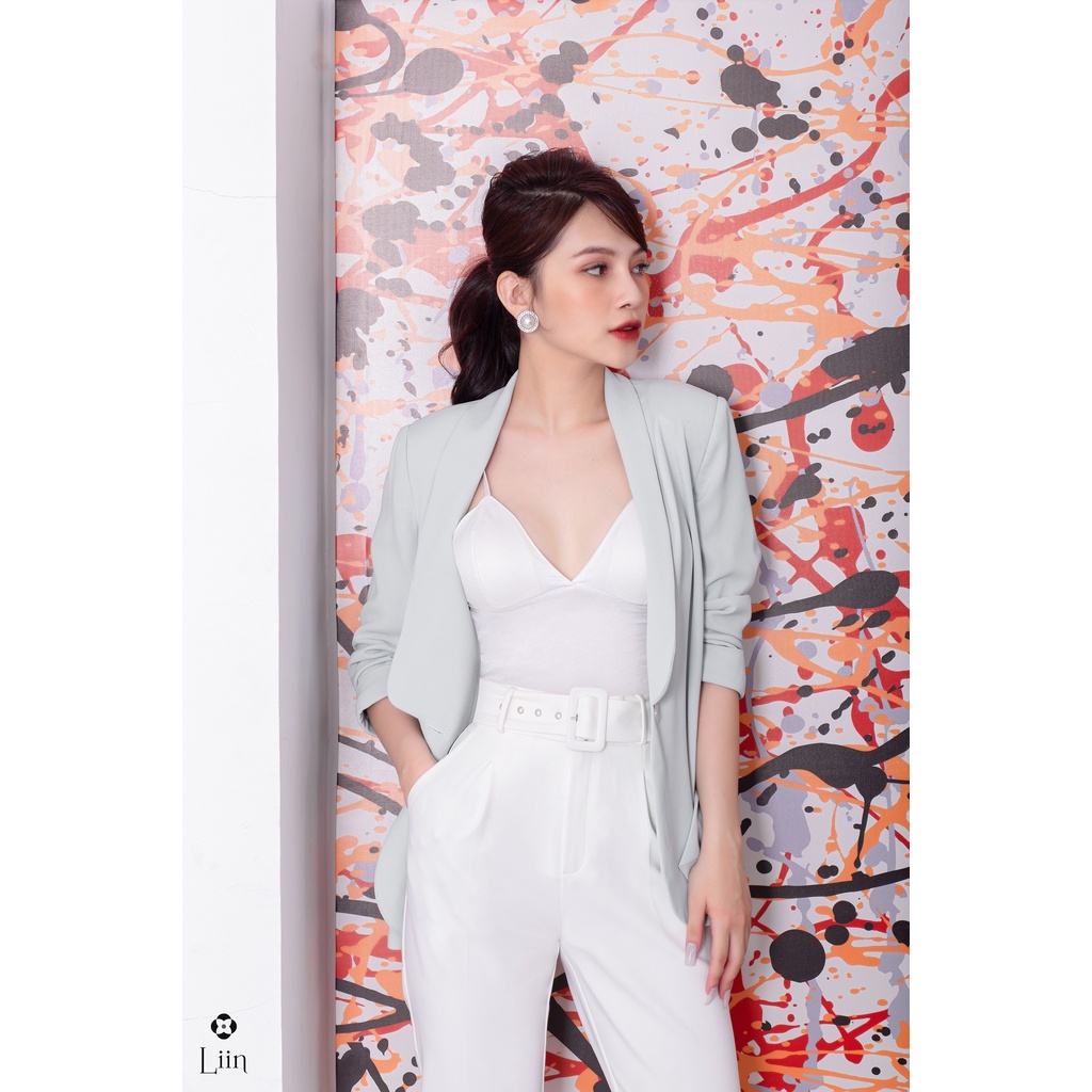 Áo vest nữ Linbi thiết kế tay nhún trơn phong cách sang trọng, hiện đại liin clothing V5315 | BigBuy360 - bigbuy360.vn