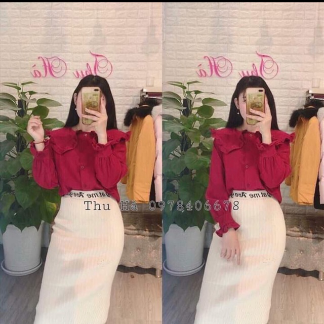 Áo bèo đỏ size M
