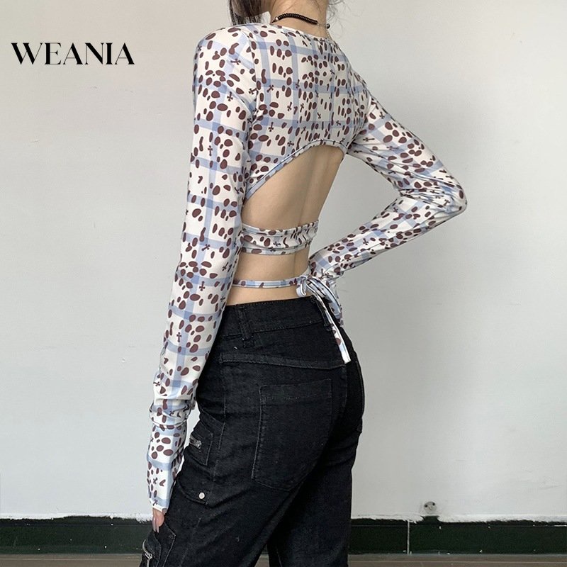 Áo Sơ Mi Tay Dài Cổ Chữ V Cột Dây Hoạ Tiết Chấm Bi Trẻ Trung Quyến Rũ Dành Cho Nữ