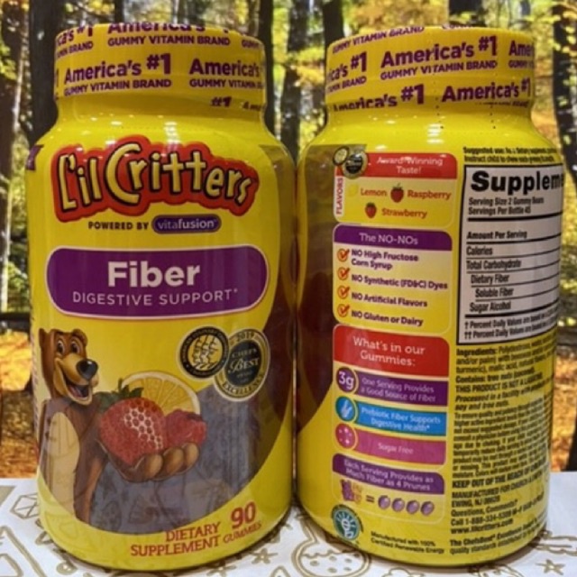 Kẹo dẻo gấu chất xơ L’il Citter Fiber gummy 90 viên của Mỹ