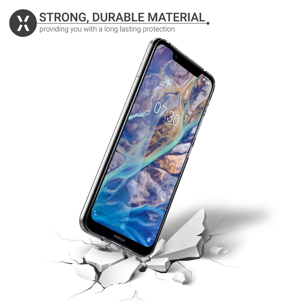 Ốp lưng silicon dẻo trong suốt cho Nokia 8.1 / Nokia 7.1 Plus / Nokia X7 mỏng 0.6mm chính hãng Ultra Thin