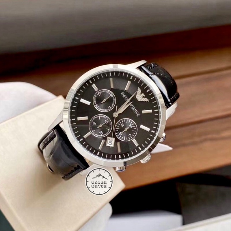 Đồng Hồ Nam Armani AR2447 Dây Da Size 40mm Chạy Full 6 Kim Lịch Ngày Hàng Cao Cấp - Bảo Hành 24 Tháng