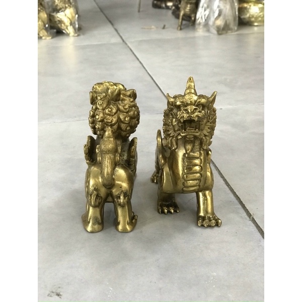 Cặp Tỳ Hưu Cánh Tiền Tài Phúc Lộc chiêu tài hút tài lộc vật phẩm phong thuỷ bằng đồng