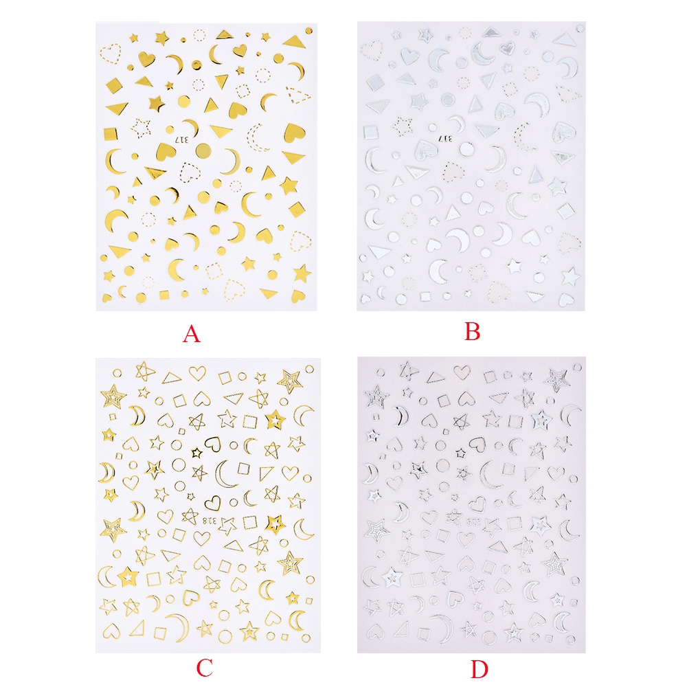 Nhãn dán móng họa tiết xinh xắn dễ thương