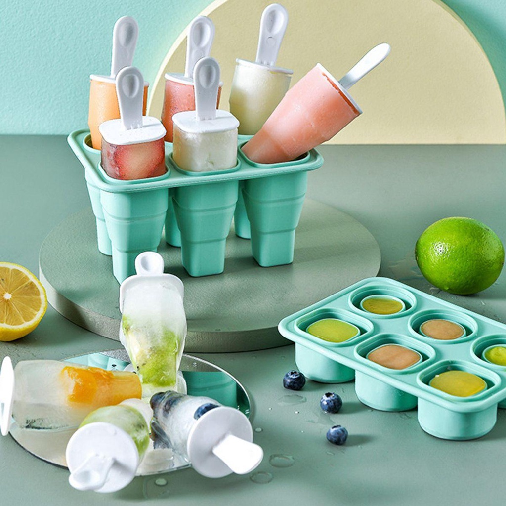 YIYU Khuôn Làm Kem Que Có Thể Gấp Gọn Tiện Dụng