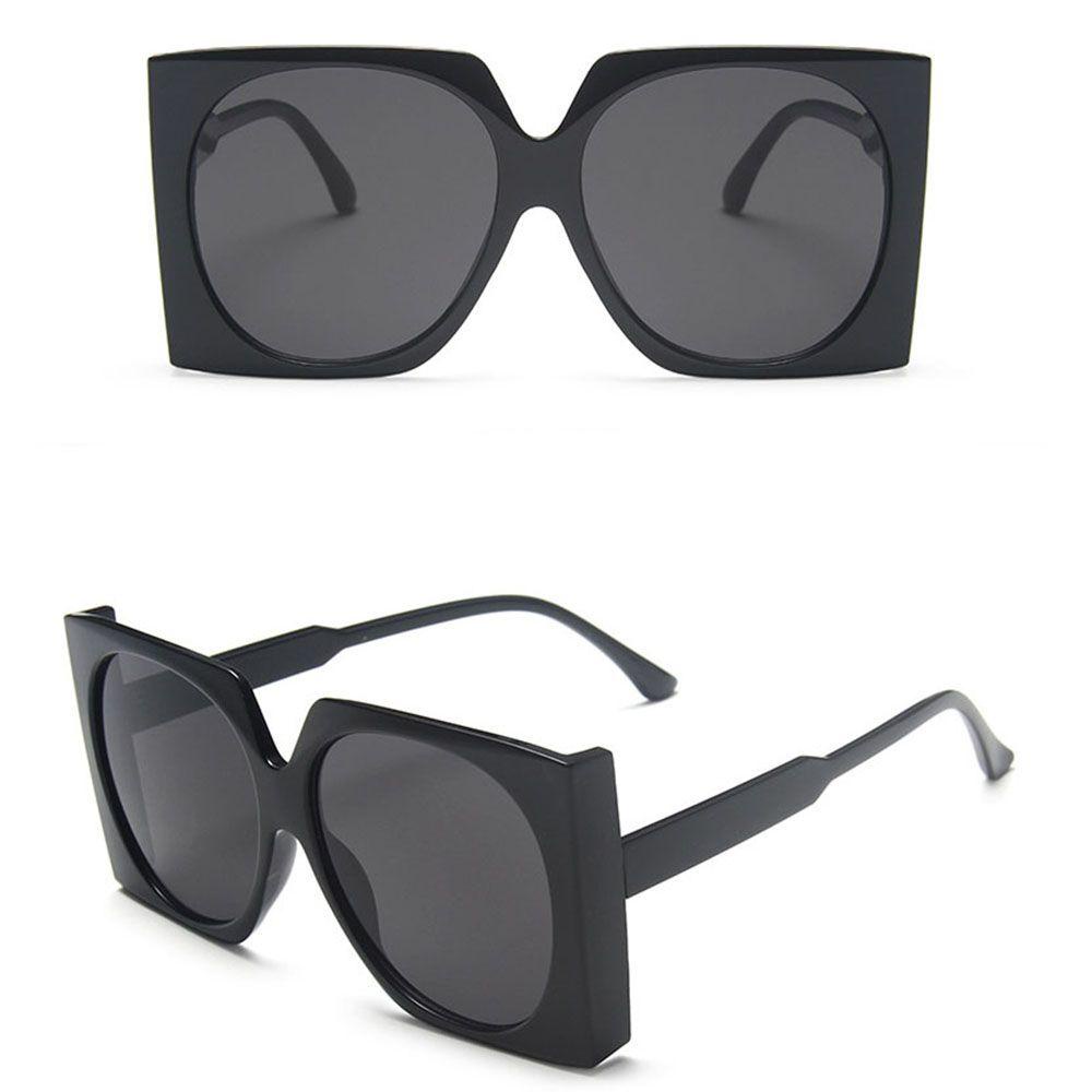 Kính Mát Gọng Vuông Lớn Chống Bức Xạ Phong Cách Hàn Quốc Thời Trang Cho Nam Và Nữ