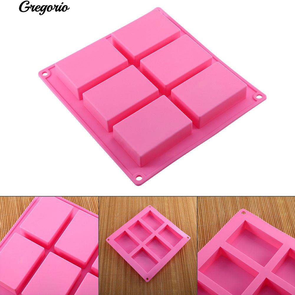 Khuôn Làm Xà Phòng 6 Ngăn Bằng silicone
