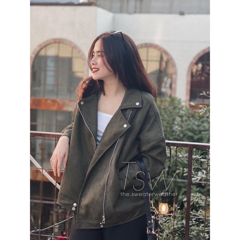 [SALE XẢ] ÁO KHOÁC DA LỘN MỀM KHOÁ CHÉO