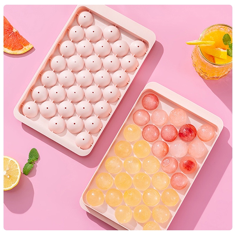 Khay đá thạch bi tròn 33 viên - Khuôn thạch hoa quả tiện lợi