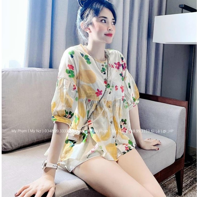 áo babydoll hoa cổ bèo tiểu thư Ulzzang ( HÀNG QCCC ) A. 206 freeship50k | BigBuy360 - bigbuy360.vn
