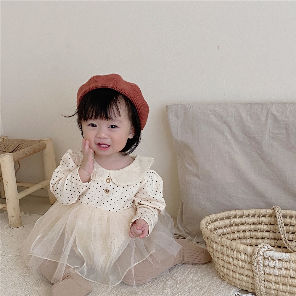 Áo Liền Quần Tay Dài In Hình Công Chúa Lacy Dễ Thương Thời Trang Mùa Đông Cho Bé Gái 0-2 Tuổi