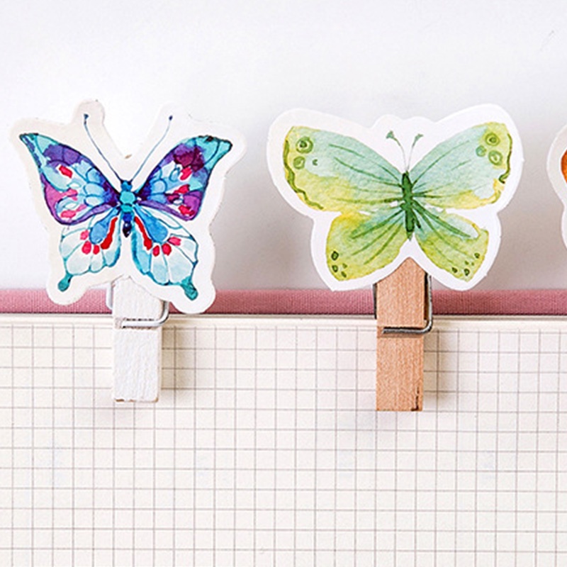 Bộ 46 miếng dán hình bướm hoạt hình dễ thương trang trí sổ tay DIY