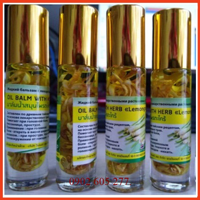 [Combo]12 Dầu Lăn Chanh, Sả, Bạc Hà, Lavender Thái Lan 8ml