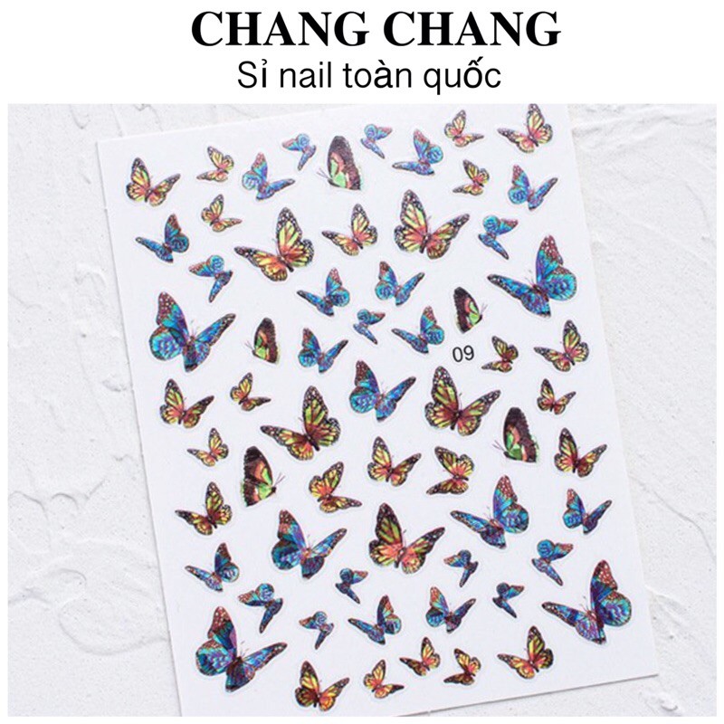 Sticker bướm dán móng tay , phụ kiện nail