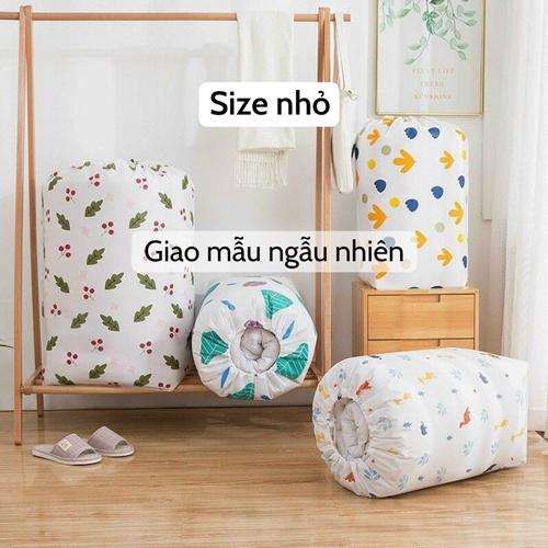 Túi đựng chăn màn 🎁 Túi vải đựng quần áo chăn mền chống thấm nước có dây rút hình trụ đa năng giá rẻ bền đẹp